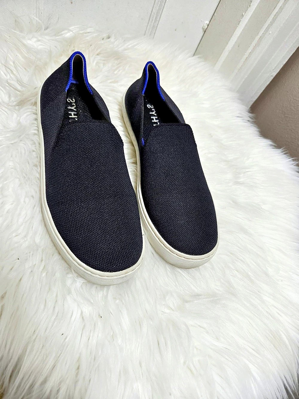 Rothy's The Original Slip On Sneaker Black & White US 8
